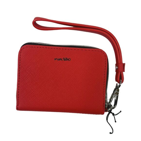 Marc Tetro French Bulldog Saffiano Leather Zip Around Wristlet - 4.75” x 3.75” - Picture 3 of 6